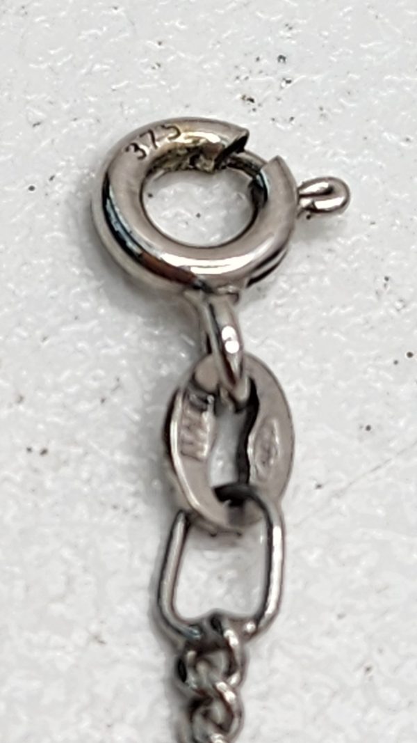 Unisex 9CT White Gold Curb Chain - IP338169 - Image 9