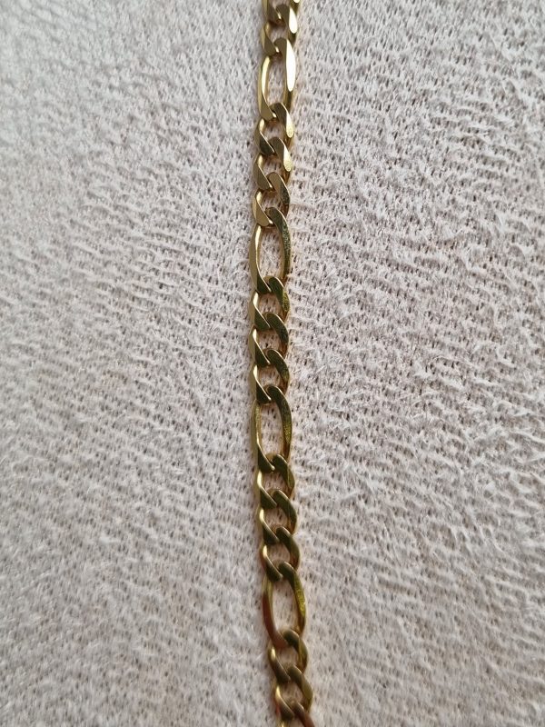 9ct Yellow Gold Figaro Link Necklace TW365489 - Image 5