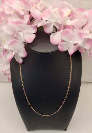 Ladies 9CT Yellow Gold Stretched Curb Chain - IP333663