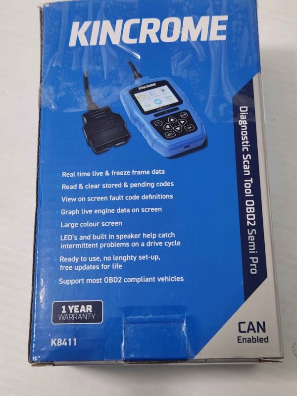 KINCROME AUTO DIAGNOSTIC SCANNER-K8411 #GN380337 - Image 6