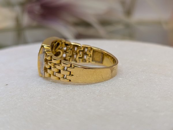 Men's 22CT Yellow Gold and CZ Watch Style Ring (9.8gms) - BP356221 - Image 5