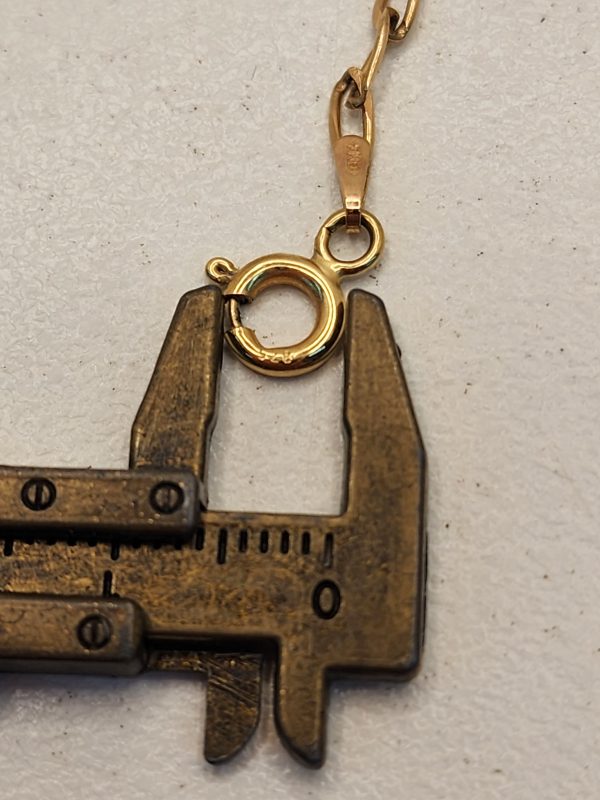Ladies 9CT Yellow Gold Stretched Curb Chain - IP333663 - Image 8