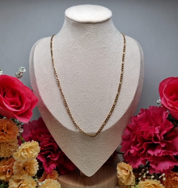 9ct Yellow Gold Figaro Link Necklace TW374013 - Image 5