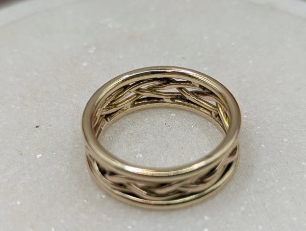 Unisex 9CT Yellow Gold Criss Cross Style Ring (8.0gms) - BP353889 - Image 6