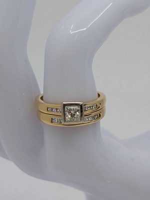 Ladies 18ct Gold Bridal Engagement and Wedding Ring - BL338864
