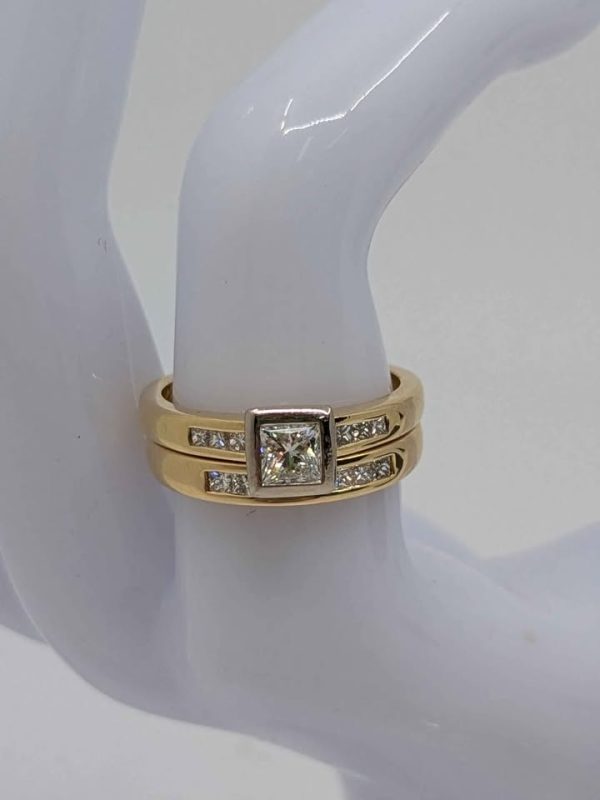 Ladies 18ct Gold Bridal Engagement and Wedding Ring - BL338864