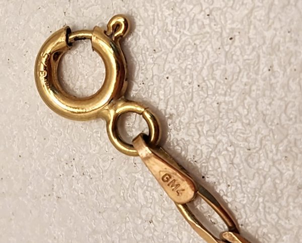 Ladies 9CT Yellow Gold Stretched Curb Chain - IP333663 - Image 5