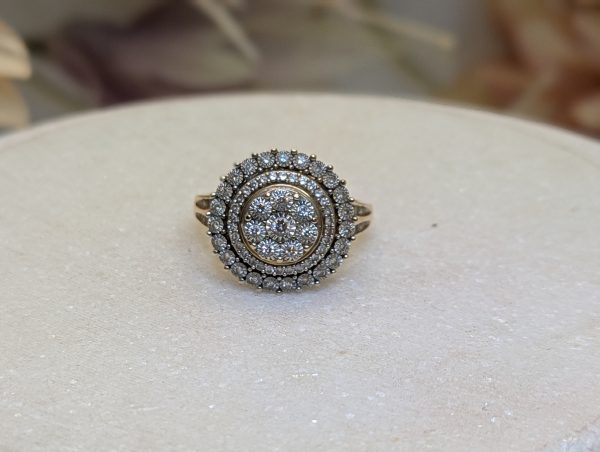 Lady's 9CT Yellow Gold Diamond Dress Ring (4.6gms) - BP305792 - Image 2