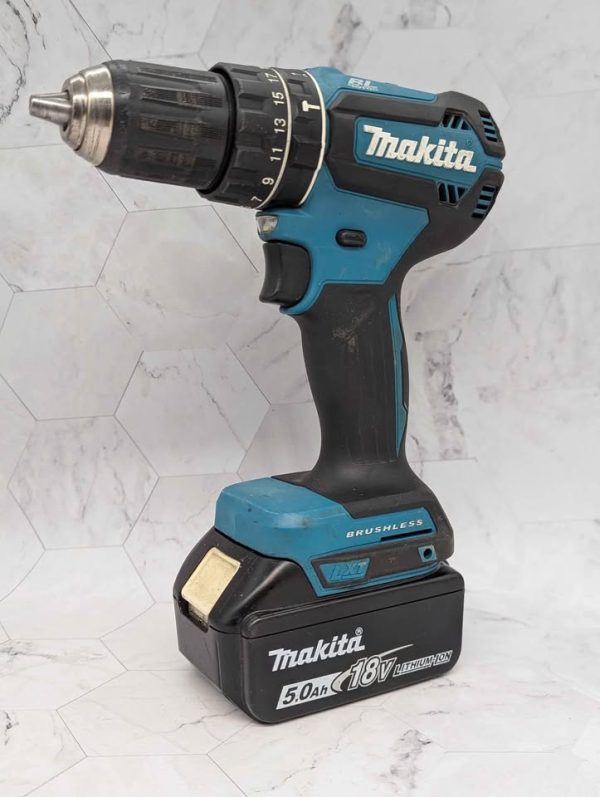 Makita 18V Brushless Hammer Drill Driver w/ 5Ah Battery - BP375402