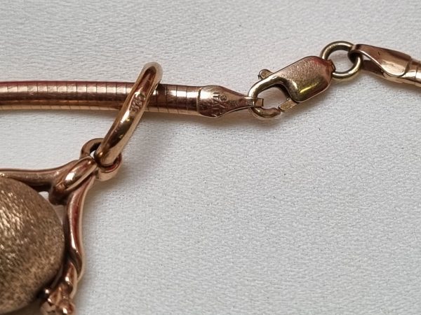 9ct Rose Gold Necklace with Ball Pendant TW361582 - Image 8