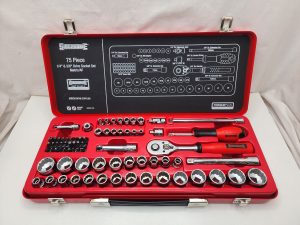 Sidcrome 75 Piece Set - 1/4” And 3/8” Drive Met/AF Socket Set - IP377556