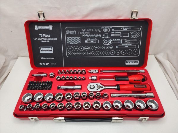 Sidcrome 75 Piece Set - 1/4” And 3/8” Drive Met/AF Socket Set - IP377556 - Image 13
