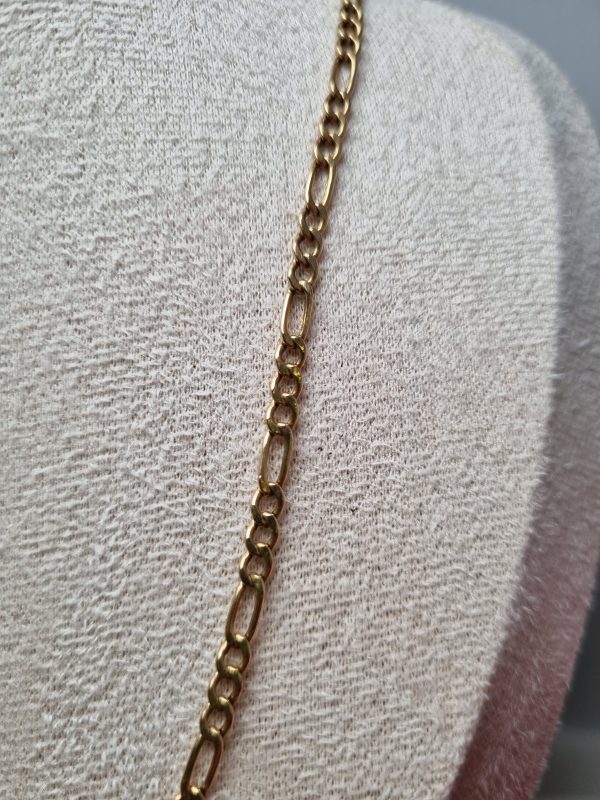9ct Yellow Gold Figaro Link Necklace TW374013 - Image 2
