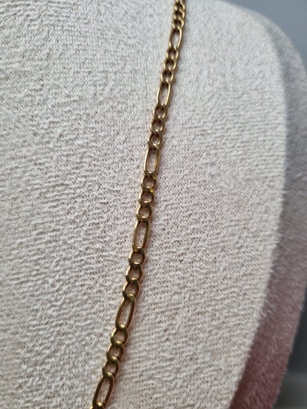 9ct Yellow Gold Figaro Link Necklace TW374013 - Image 6