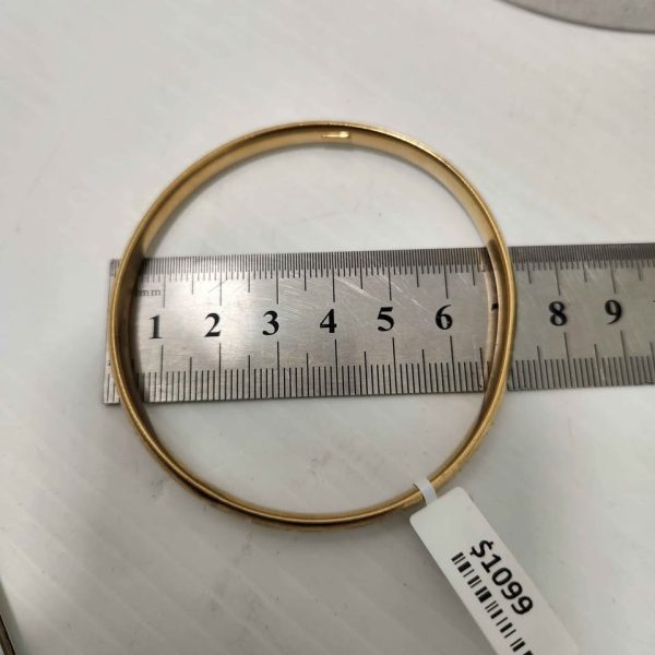 LADIES 9CT YELLOW GOLD BANGLE #GN375207 - Image 11