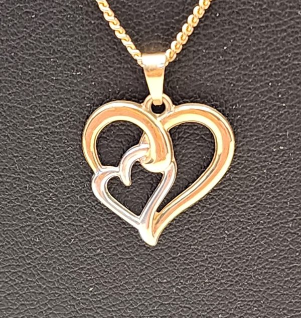 Ladies 9CT Yellow Gold 60cm Chain and Heart Pendant - IP336221 - Image 11