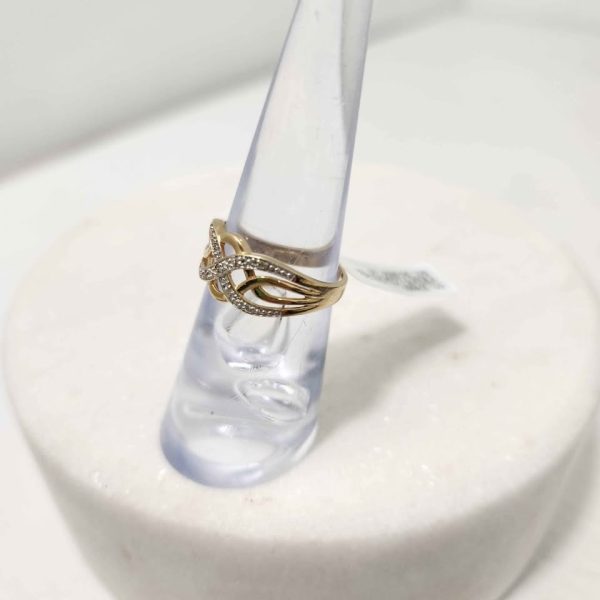 LADIES 9CT YELLOW GOLD RING #GN374965