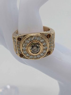 Men's 9ct Gold Diamond Dress Ring - BL338763