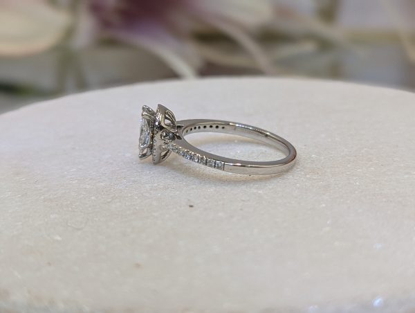 Valuated Lady's 14CT White Gold Diamond Halo Ring (2.65gms) - BP286088 - Image 5