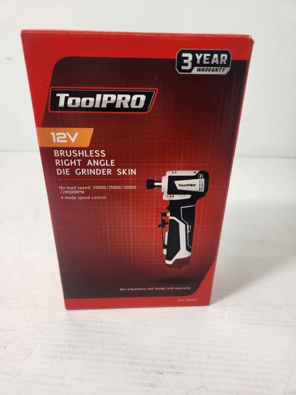 TOOLPRO BRUSHLESS RIGHT ANGLE DIE GRINDER (SKIN ONLY) #GN380336 - Image 6