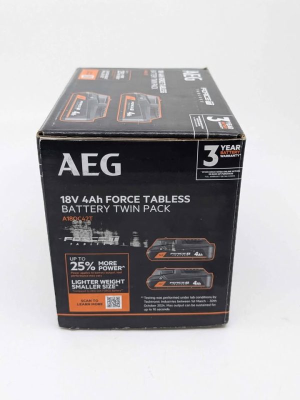 AEG 4Ah Battery Twin Pack - BL375884 - Image 4