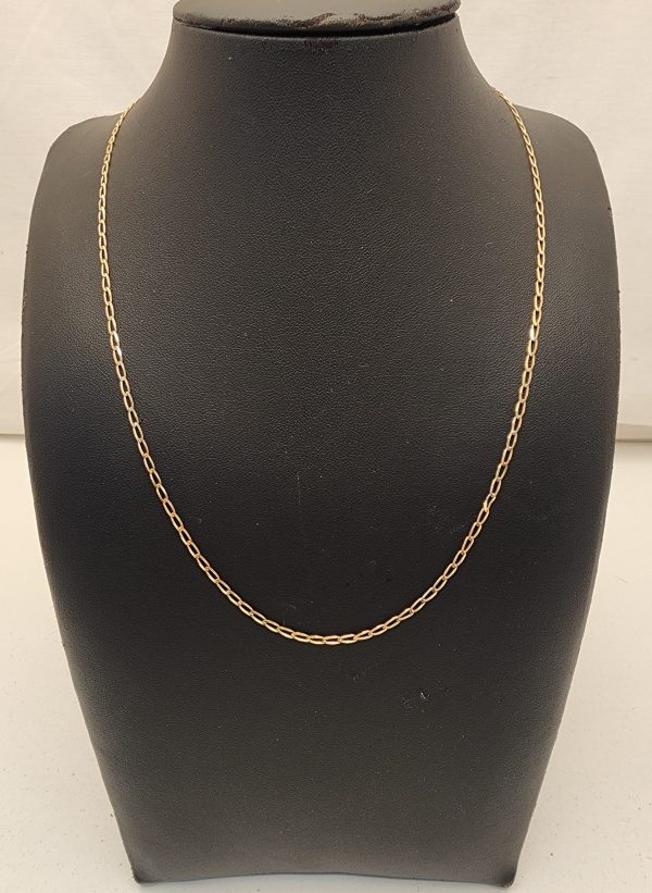 Ladies 9CT Yellow Gold Stretched Curb Chain - IP333663 - Image 13