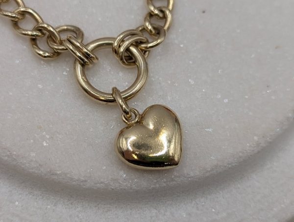 Ladies 9CT Yellow Gold Heart Bracelet (21.1gms) - BP299775 - Image 7