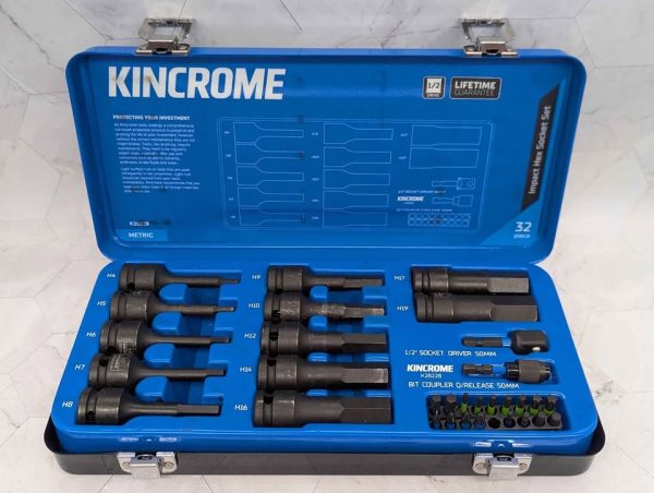 Kinchrome 31 Pce Metric Impact Hex Socket Set (K28228) - BP381455