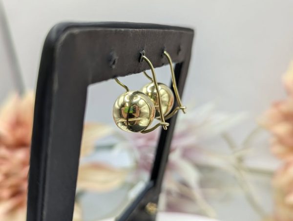 Ladies 18CT Yellow Gold Ball Earrings (6.4gms) - BP352106 - Image 2