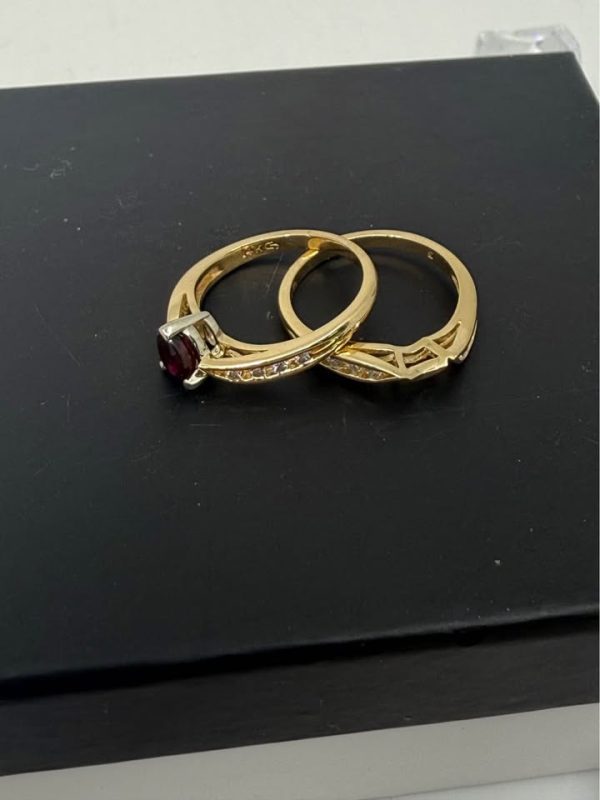 Ladies 14ct Yellow Gold Eternity Ring Set - BL373837 - Image 6