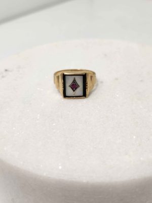 9CT YELLOW GOLD RING #GN371962