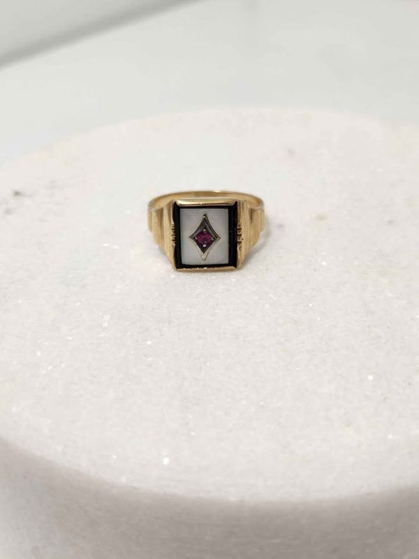 9CT YELLOW GOLD RING #GN371962
