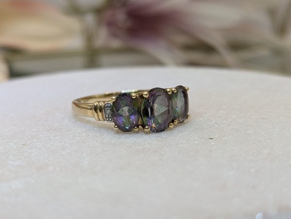 Lady's 9CT Yellow Gold and Rainbow Stone Dress Ring (2.78gms) - BP376375 - Image 8