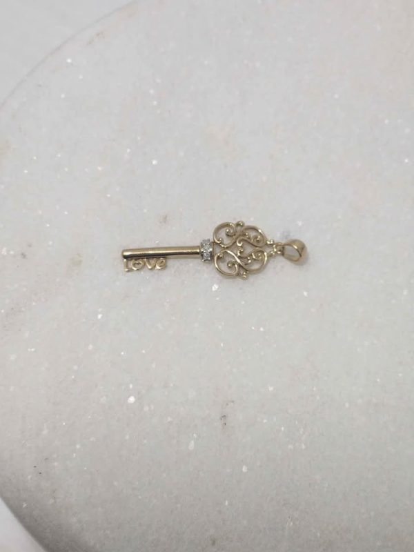 9CT YELLOW GOLD KEY PENDANT #GN373800 - Image 10