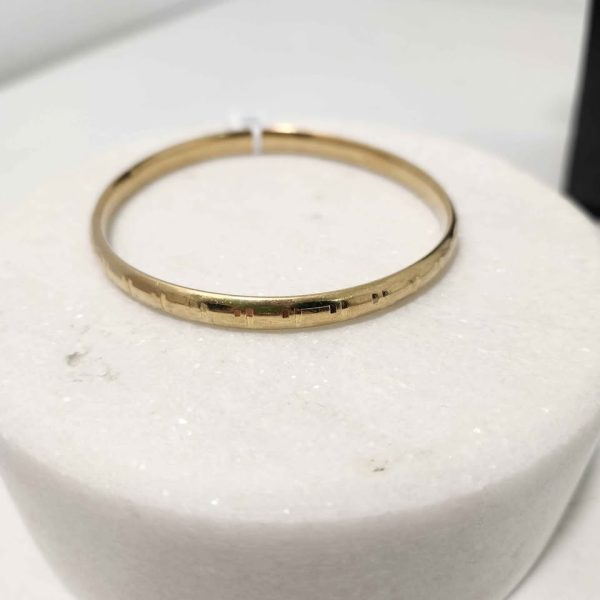 LADIES 9CT YELLOW GOLD BANGLE #GN375207 - Image 9