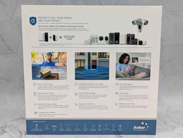 Sealed Eufy Security Wireless Battery 2K Dual Camera Video Doorbell - BP379402 - Image 3