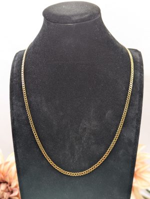 Unisex 9CT Yellow Gold Curblink Chain Necklace (8.9gms) - BP348723