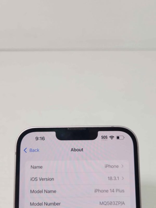 APPLE IPHONE 14 PLUS MOBILE PHONE #GN383149