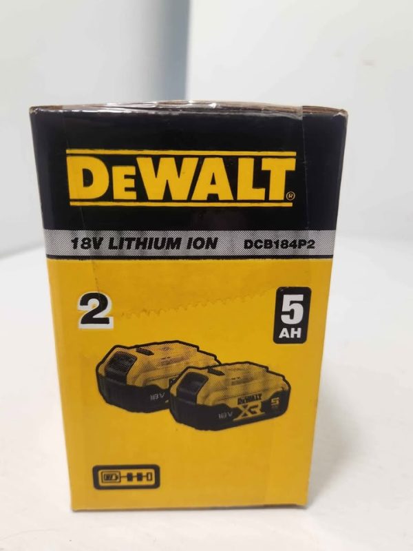 DEWALT BATTERY DCB184P2 #GN383590 - Image 4