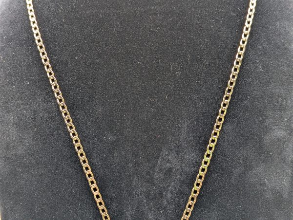 Unisex 10CT Yellow Gold Cuban Chain Necklace w/ 9CT Bushido Cross Pendant (7.4gms) - BP376193 - Image 3