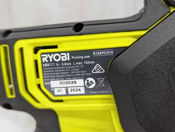 Ryobi 18V 6" Pruning Saw 2Ah Kit (R18XPCS10) - BP382235 - Image 3