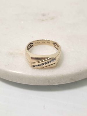 9CT YELLOW GOLD RING (SIZE:T) #GN384661