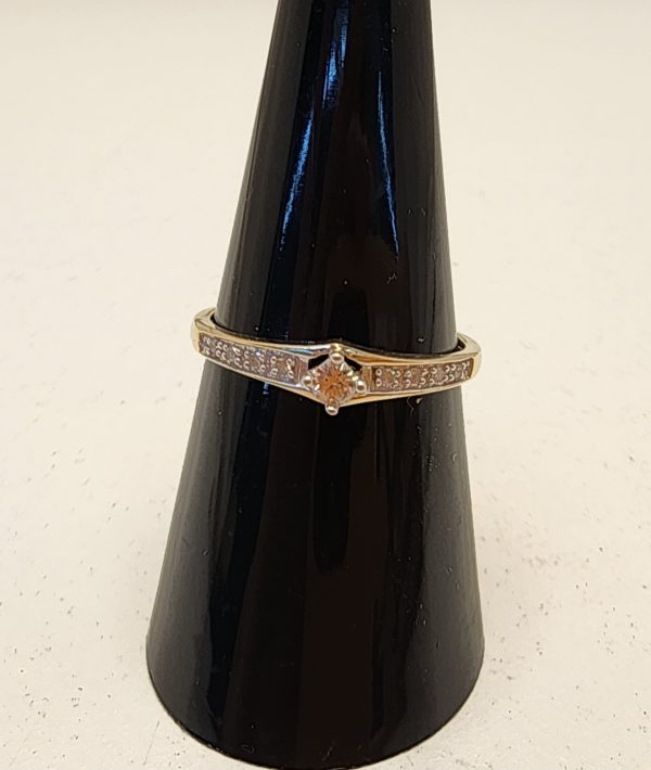 Ladies 9ct Yellow Gold Dimond Bridal Set - IP385381 - Image 12