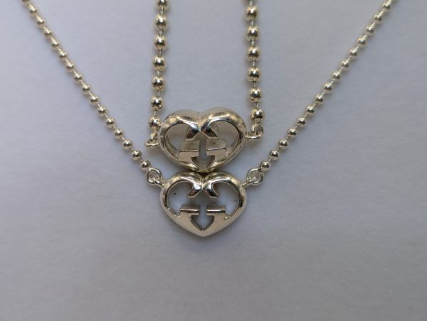Ladies 925CT Silver Gucci 3 Pce Necklace, Bracelet and Earring Set (34.7gms) - BP384073 - Image 2