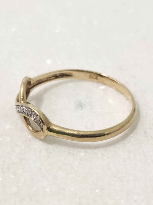9CT YELLOW GOLD INFINITY RING #GN380018 - Image 10