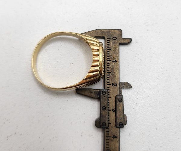 Men's 18K Yellow Gold Ring w/ Diamonds - IP381026 - Image 12