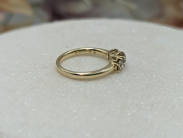 Ladies 14CT Yellow Gold Diamond Engagement Ring (3.5gms) - BP329743 - Image 3