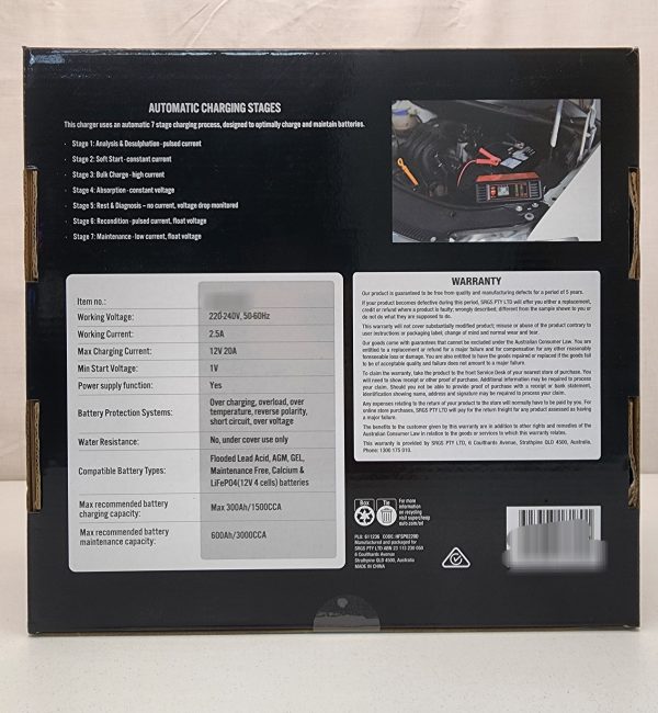 SCA 12V 20 Amp Battery Charger - IP383964 - Image 3