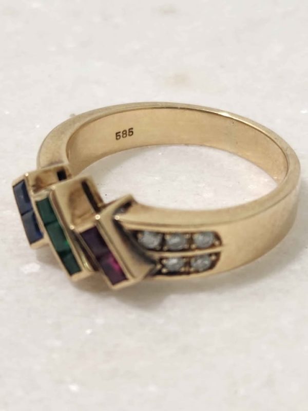 14CT YELLOW GOLD RING (SIZE:M) #GN381165 - Image 2