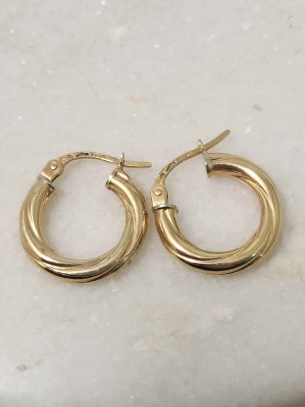 9CT YELLOW GOLD PAIRED EARRINGS #GN384426 - Image 5